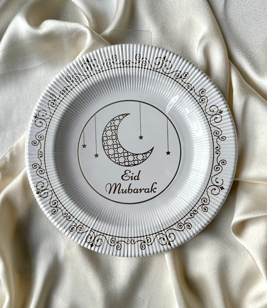 8 assiettes Eid Mubarak